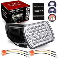 h6054 led фары с керамическим гнездом h4 - обновите свой 🔦 jeep xj yj cherokee e250 с помощью герметичных 7x6 led фар с функцией дальнего и ближнего света. логотип