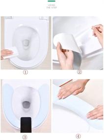 img 2 attached to 🚽 Winter Bathroom Essential: 4-Pack Washable and Reusable Toilet Seat Cover Pads for Ultimate Comfort and Warmth