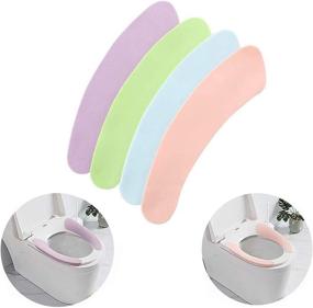 img 4 attached to 🚽 Winter Bathroom Essential: 4-Pack Washable and Reusable Toilet Seat Cover Pads for Ultimate Comfort and Warmth