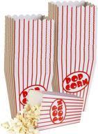 🍿 striped red and white paper popcorn boxes: perfect movie night decorations, home theater party theme, carnival circus & more! logo