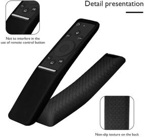 img 3 attached to Samsung Smart TV BN59 Series Remote Controller Protective Silicone Case - Soft Skin Shockproof Anti-Slip Cover for Samsung Smart 4K Ultra HDTV BN59-01259E (Black)