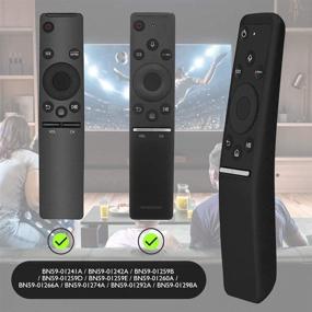 img 1 attached to Samsung Smart TV BN59 Series Remote Controller Protective Silicone Case - Soft Skin Shockproof Anti-Slip Cover for Samsung Smart 4K Ultra HDTV BN59-01259E (Black)