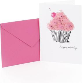 img 4 attached to Hallmark Signature Birthday Card (Pink Cupcake)