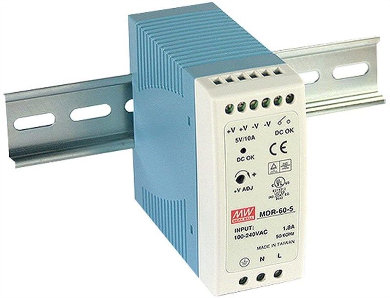 mean well mdr 60 24 din rail supply 로고