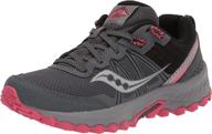 saucony womens excursion running charcoal logo