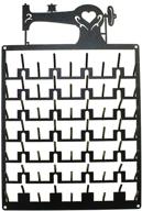 🧵 efficient 63 pin sewing machine spool rack in charcoal - organize threads with ease! logo