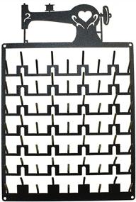 img 1 attached to 🧵 Efficient 63 Pin Sewing Machine Spool Rack in Charcoal - Organize Threads with Ease!