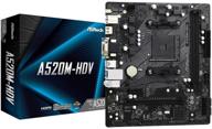 💻 asrock a520m-hdv motherboard - supports 3rd gen amd am4 ryzen and future amd ryzen processors (3000 and 4000 series) logo