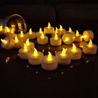 teecoo 50pcs battery tea lights: realistic flickering flameless led tealights for party decor and gift ideas logo