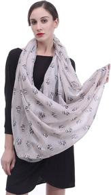 img 1 attached to 🐶 Lina & Lily Bulldog Dog Print Infinity Scarf: Lightweight Gift for Dog Lovers