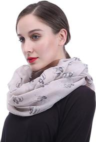 img 3 attached to 🐶 Lina & Lily Bulldog Dog Print Infinity Scarf: Lightweight Gift for Dog Lovers
