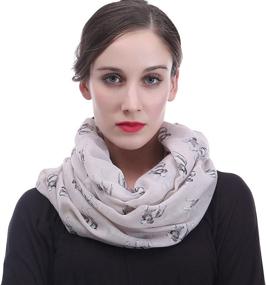 img 4 attached to 🐶 Lina & Lily Bulldog Dog Print Infinity Scarf: Lightweight Gift for Dog Lovers