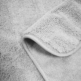 img 2 attached to 🛁 Polyte Oversize 60x30 Quick Dry Lint Free Microfiber Bath Towel Set - 6 Piece Gray