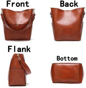 img 2 attached to Stylish Womens Handbag: Soft Leather Tote Bag with Large Capacity - Bucket Shoulder Bag