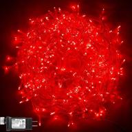 🎄 asmile 500 led christmas lights in red - indoor twinkling string lights plug in for party, bar, bedroom - outdoor xmas tree decor, 173.9ft logo