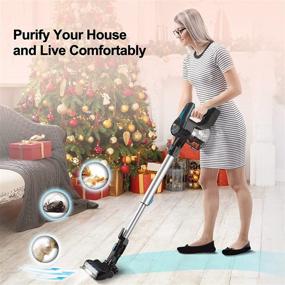 img 3 attached to 🌊 INSE Cordless Vacuum Cleaner: Lightweight & Powerful Suction Stick Vacuum for Home, Car & Pet Hair - N5 Ocean