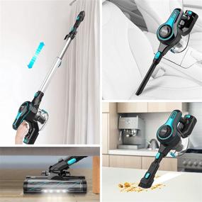 img 1 attached to 🌊 INSE Cordless Vacuum Cleaner: Lightweight & Powerful Suction Stick Vacuum for Home, Car & Pet Hair - N5 Ocean