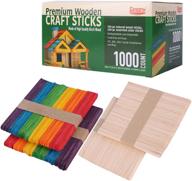 🍡 gmark wooden craft sticks 1000 ct: premium food grade popsicle and craft sticks combo - diy crafts, creative projects gm1072 logo