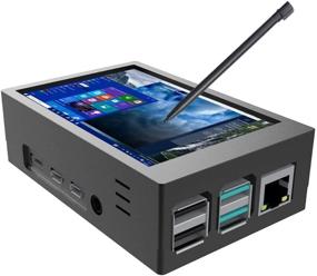 img 4 attached to 🖥️ Raspberry Pi 4 TFT 3,5-дюймовый сенсорный экран в корпусе с мини-вентилятором охлаждения, радиатором - разрешение 480x320, монитор 60 кадров в секунду, ЖК-дисплей.