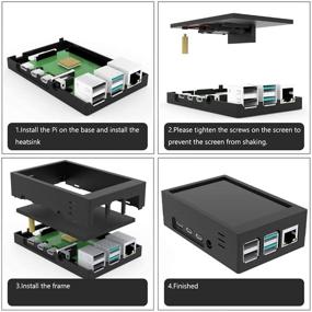 img 3 attached to 🖥️ Raspberry Pi 4 TFT 3,5-дюймовый сенсорный экран в корпусе с мини-вентилятором охлаждения, радиатором - разрешение 480x320, монитор 60 кадров в секунду, ЖК-дисплей.