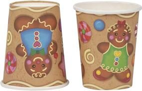 img 1 attached to 🎄 Ultimate Holiday Dinnerware Set: Gingerbread Napkins, Plates, Cups, Cutlery - Serves 24 Guests (144 Pieces)