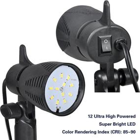 img 3 attached to 📸 Enhance Your Photography: EMART LED Continuous Light Lamp 5500K - Portable and Versatile Table Top Studio Lighting (2 Sets)