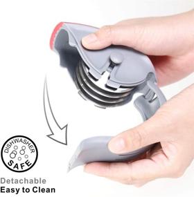 img 1 attached to 🔪 KITCHENDAO 3-in-1 Herb Mincer-Roller Cutter: Retractable Blade for Safe Storage, Detachable for Easy Cleaning, Soft-touch Handle, 4 Sharp Stainless Steel Blades