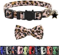 🎀 xpangle bowtie cat collars breakaway with bell: adjustable, cute, and safe kitten collar! logo