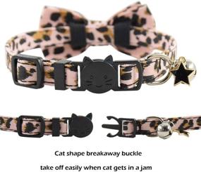 img 2 attached to 🎀 XPangle Bowtie Cat Collars Breakaway with Bell: Adjustable, Cute, and Safe Kitten Collar!