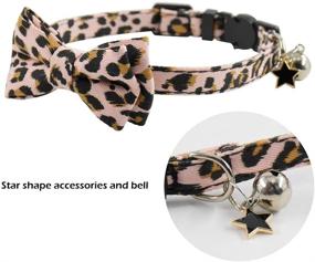 img 1 attached to 🎀 XPangle Bowtie Cat Collars Breakaway with Bell: Adjustable, Cute, and Safe Kitten Collar!