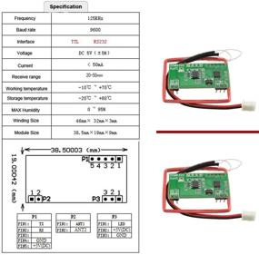 img 3 attached to 🔍 KOOBOOK 2-Pack RDM6300 RFID Card Reader Module (UART) for Arduino - 125KHZ EM4100 RF Module for ID Reading