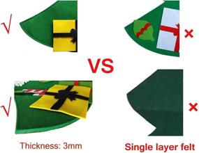 img 1 attached to 🎄 BURST 3.2 Ft Felt Wall Hanging Christmas Trees Set: Festive Xmas Ornaments with 50 LED Lights!