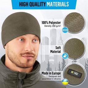 img 1 attached to 🎩 Army Military Fleece Watch Cap - Winter Tactical Beanie Hat for Skull Cap