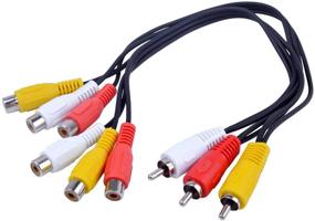 img 4 attached to 🔌 Кабель адаптера BronaGrand 3 RCA мужской на 6 RCA женских аудио-видео AV 12 дюймов: улучшенная связь и усиленное разделение сигнала.