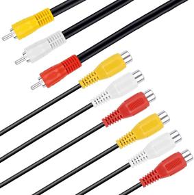 img 2 attached to 🔌 Кабель адаптера BronaGrand 3 RCA мужской на 6 RCA женских аудио-видео AV 12 дюймов: улучшенная связь и усиленное разделение сигнала.