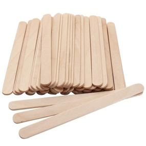 img 3 attached to 🪵 Natural Wood Wax Applicator Sticks for Spa, Body Hair Removal, Eyebrow Waxing, Craft Sticks Spatula - 4 Inch Length, 200 Pieces