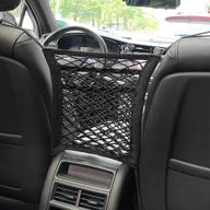 🐶 trifoot 3 layer dog car barrier: secure backseat barrier for dogs & kids, elastic car net for ultimate safety, plus bonus purse holder! logo