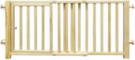 🐾 four paws walk over wooden dog gate: keep your pet secure, 30-44" w by 18" h logo