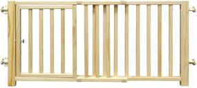 img 2 attached to 🐾 Four Paws Walk Over Wooden Dog Gate: Keep Your Pet Secure, 30-44" W by 18" H
