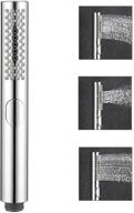 high pressure handheld shower head - universal chrome wand with 3 spray modes for dry skin & hair, child-friendly multi-functional cleaning sprayer logo