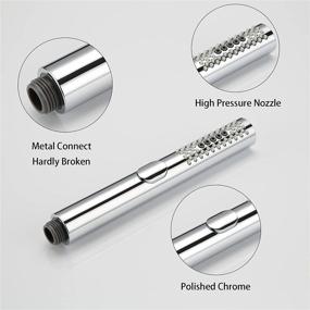 img 2 attached to High Pressure Handheld Shower Head - Universal Chrome Wand with 3 Spray Modes for Dry Skin & Hair, Child-Friendly Multi-Functional Cleaning Sprayer