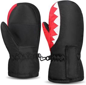 img 4 attached to Winter Gloves for 🧤 Boys' Accessories - Mittens Children Toddlers