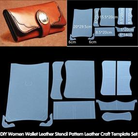 img 3 attached to DIY Women Wallet Leather Stencil Set: Craft Sewing Templates for FASTROHY PVC - Create Stunning Leather Patterns!