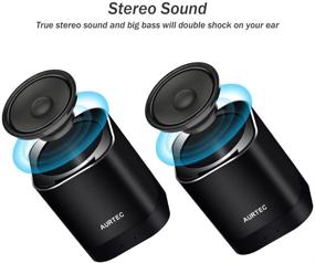 img 3 attached to 🔊 Портативные Bluetooth-колонки – Aurtec True Wireless Stereo Outdoor Dual TWS Audio с усиленным басом и высоким уровнем громкости, Bluetooth 4.2, громкой подачей, громкая связь для iPhone, Echo, Android и других устройств (черный).