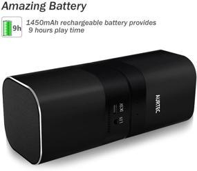 img 1 attached to 🔊 Портативные Bluetooth-колонки – Aurtec True Wireless Stereo Outdoor Dual TWS Audio с усиленным басом и высоким уровнем громкости, Bluetooth 4.2, громкой подачей, громкая связь для iPhone, Echo, Android и других устройств (черный).