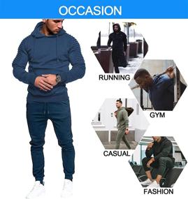 img 3 attached to COOFANDY Tracksuit Sweatsuit Jogging Athletic Sports & Fitness in Team Sports