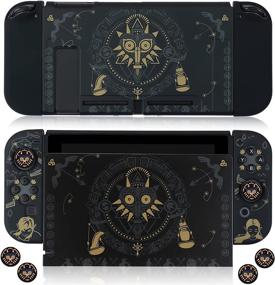 img 4 attached to 🎮 Yuexun Pickeico Dockable Case for Nintendo Switch - Zelda Edition: Enhanced Protection and Joy-Con Controller Support with Thumb Grips and PC Dock Cover Included