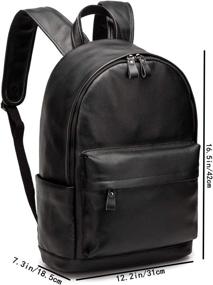 img 3 attached to CPJ Authentic Leather School Backpack