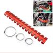 motorcycle exhaust heat shield cover muffler pipe guard leg anti hot universal protector for cfr250r cfr450r cfr450x cfr250x xr250 cr125 cr250 all dirt bike off road motorbike 610mm - red logo