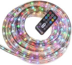 img 4 attached to 🌈 Sterno Home 1193818: 18ft LED Color Changing Rope Lights with Remote - Vibrant Patio Lighting for Beautiful Outdoor Decor